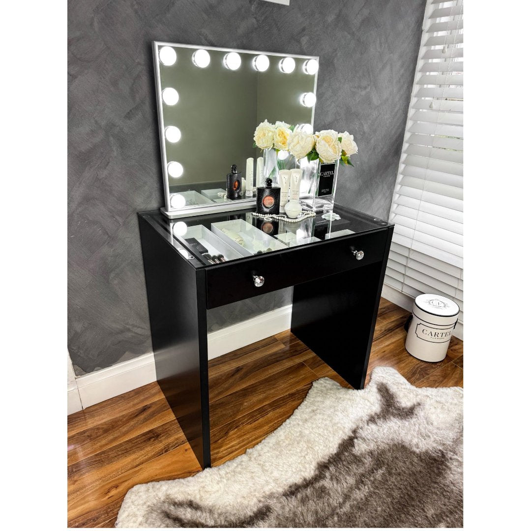 (Set) Hollywood Mirror & Table "Luxe"