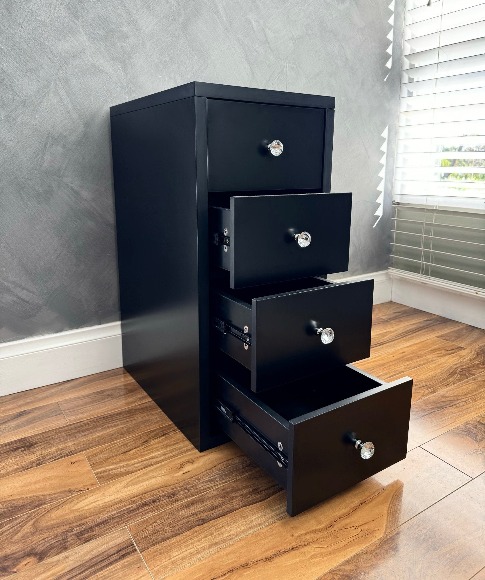 4 Drawer “Diamond” Black