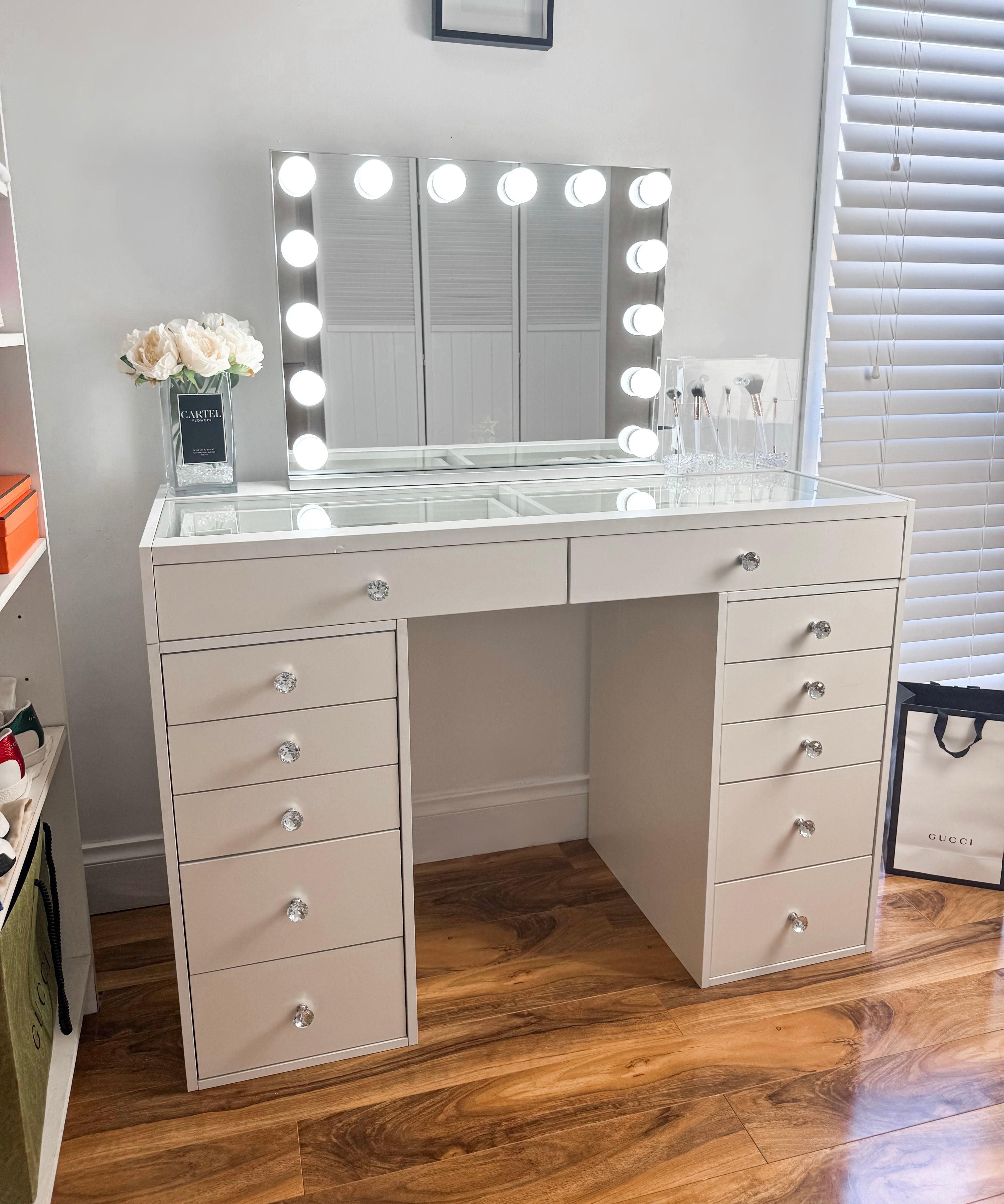 Double Drawer Vanity Table "Pearl"