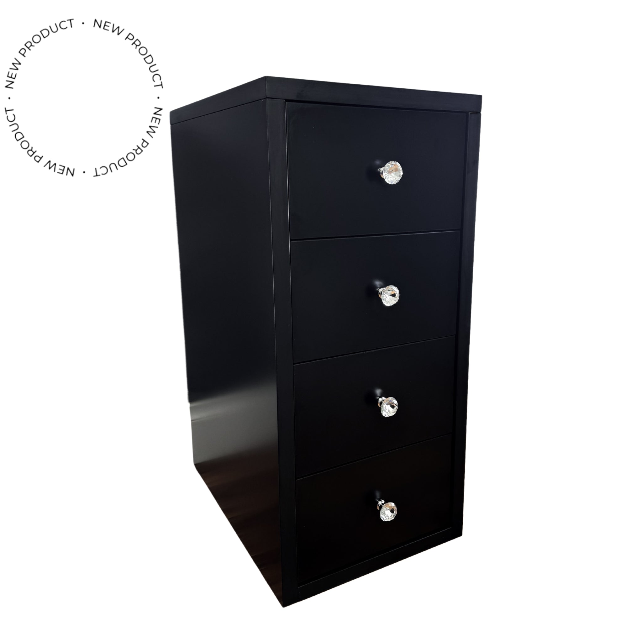 4 Drawer “Diamond” Black