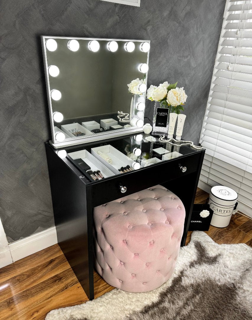 (Set) Hollywood Mirror & Table Pink "Luxe"