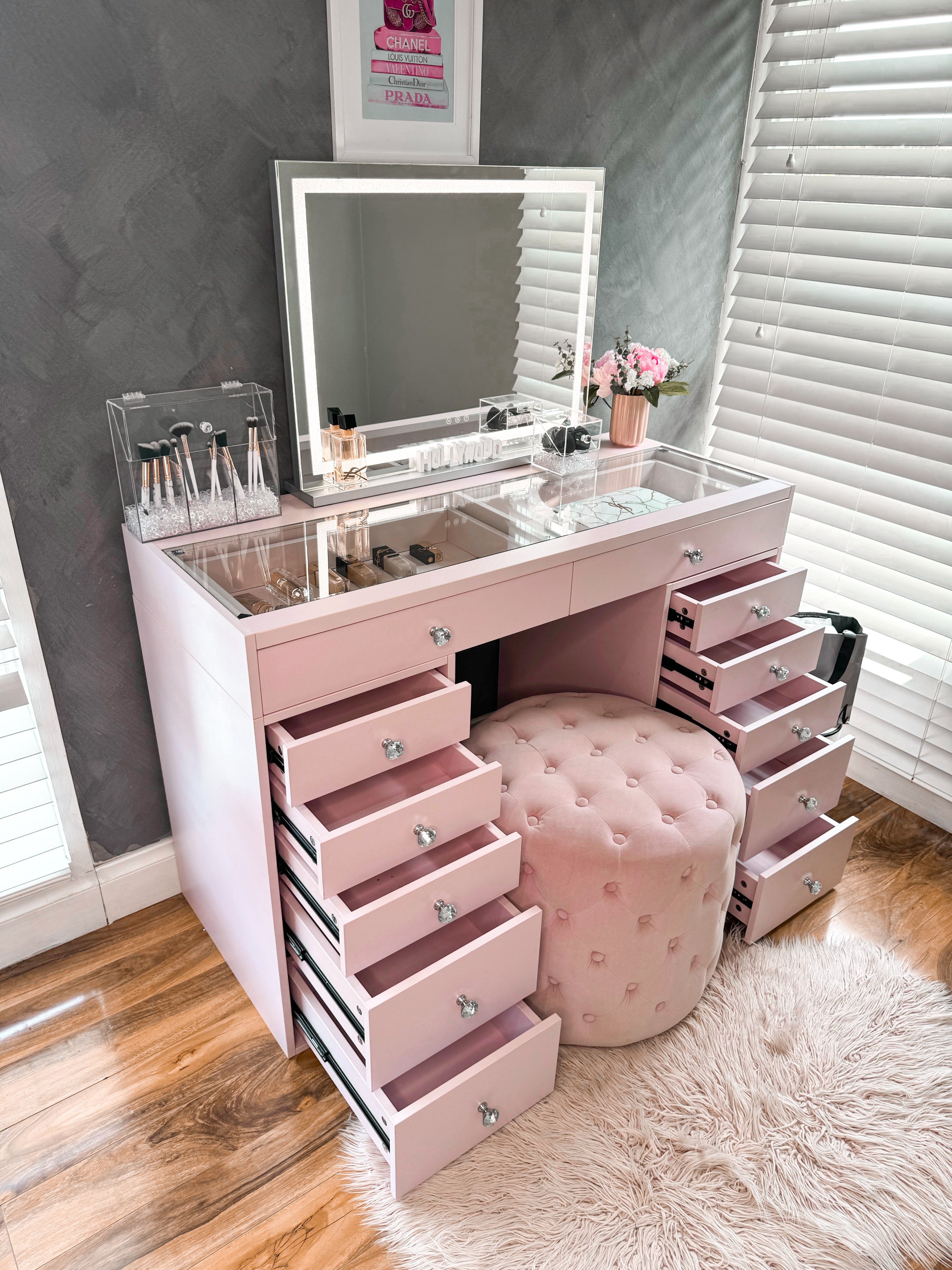 Pink Vanity Table
