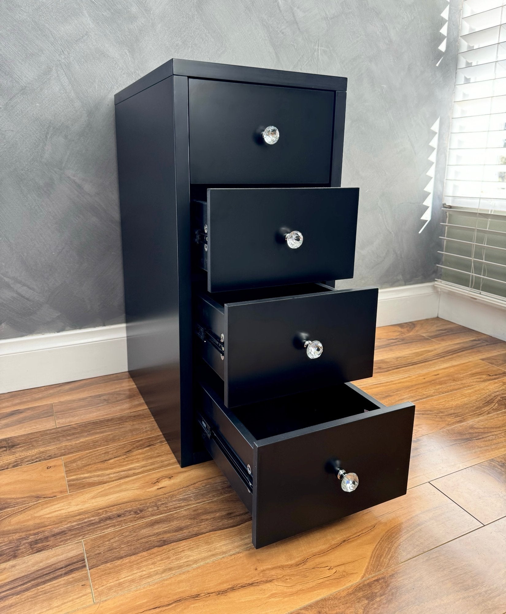 4 Drawer “Diamond” Black