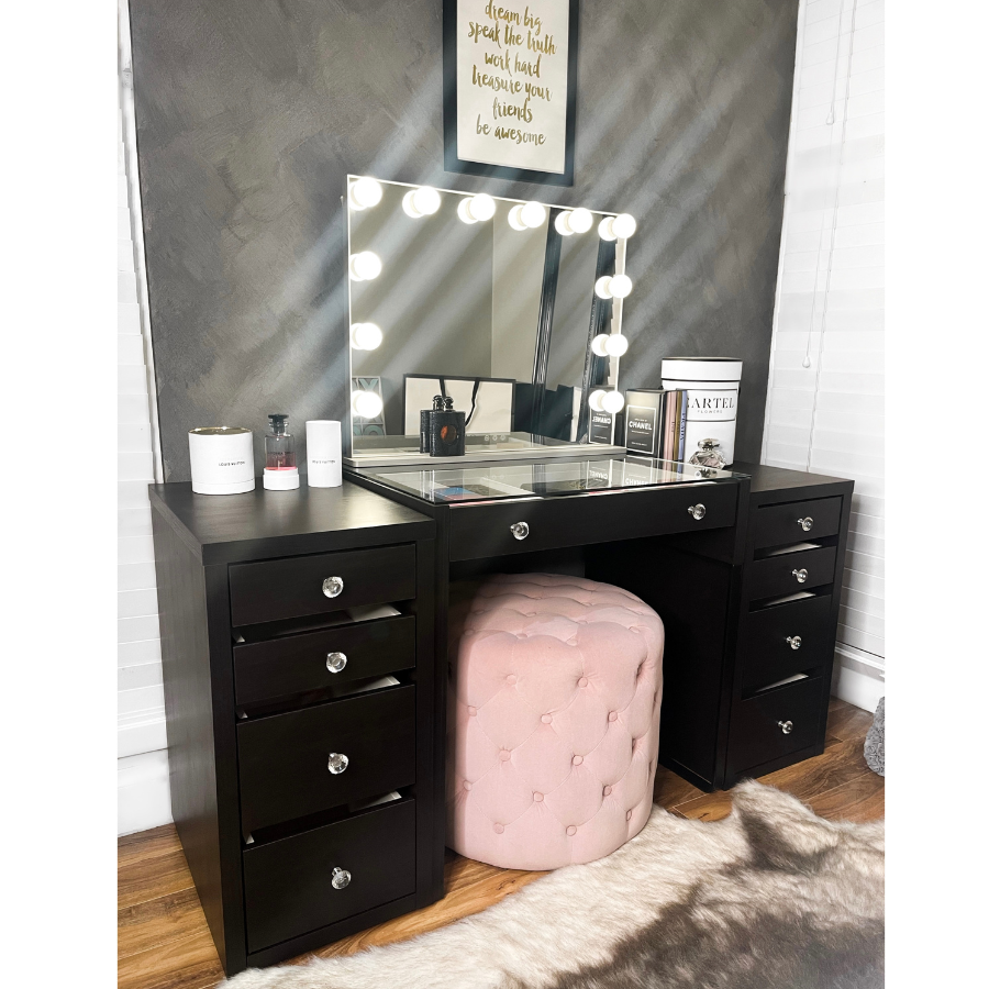 Black hollywood mirror deals